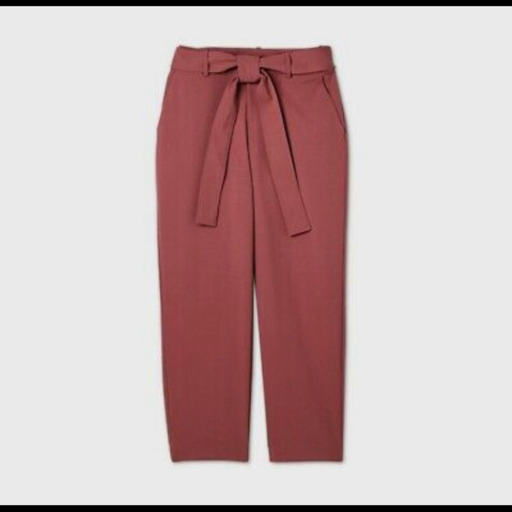 Target A New Day Pink High Waist Paper Bag Pants